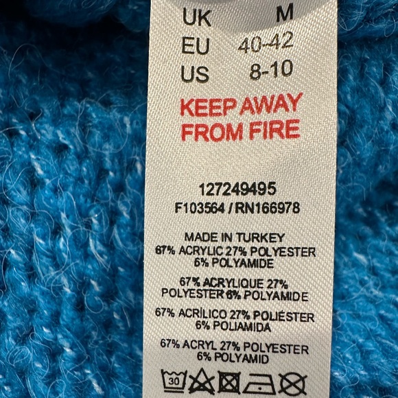 NWOT TOPSHOP vibrant blue sweater - Picture 6 of 6